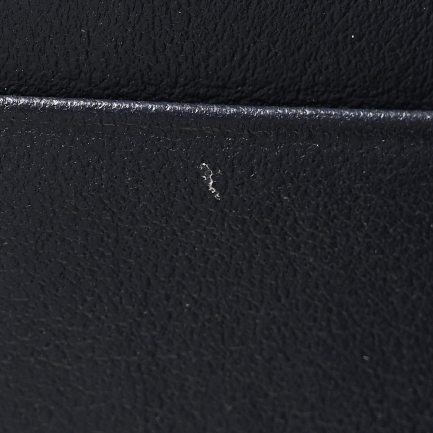 Caviar Quilted Compact Flap Wallet Navy
