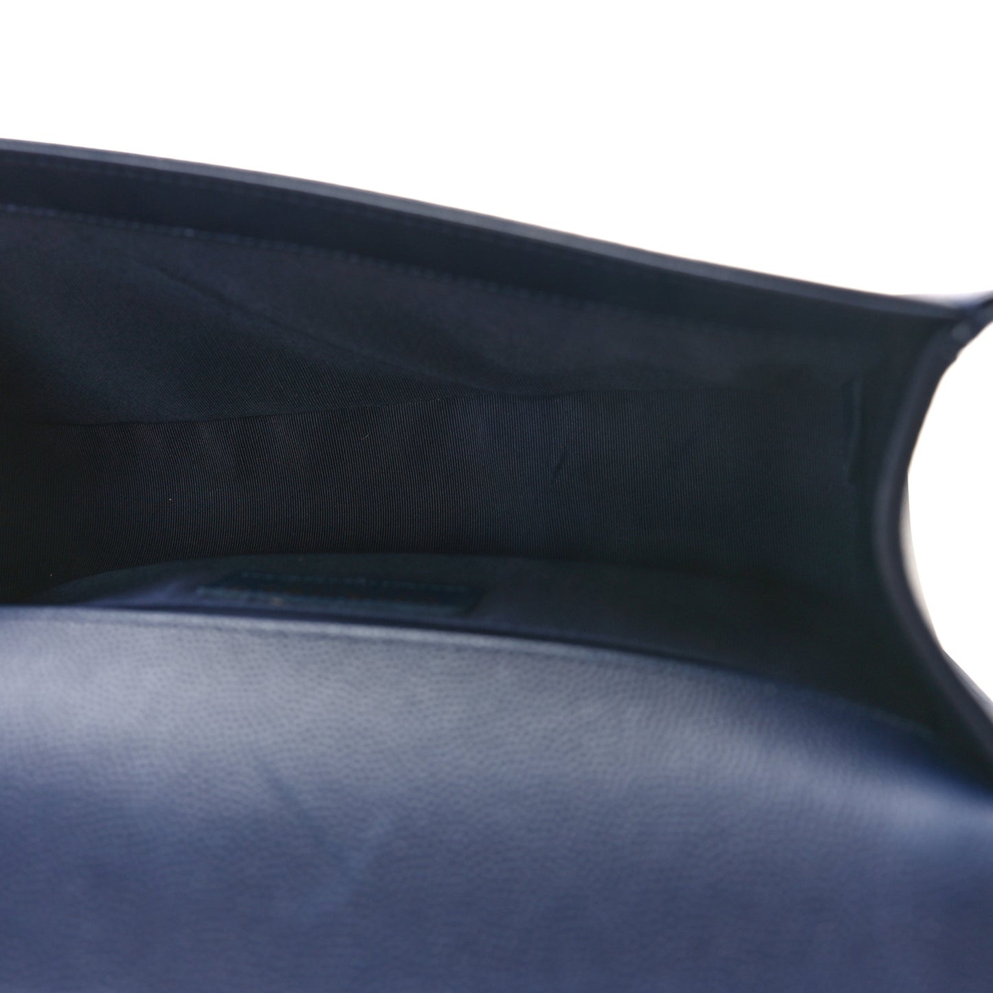 Caviar Quilted Medium Boy Flap Dark Navy Blue