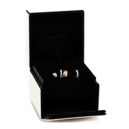 Chanel 18K Yellow White Gold Diamond Coco Crush Earrings 5 of 5