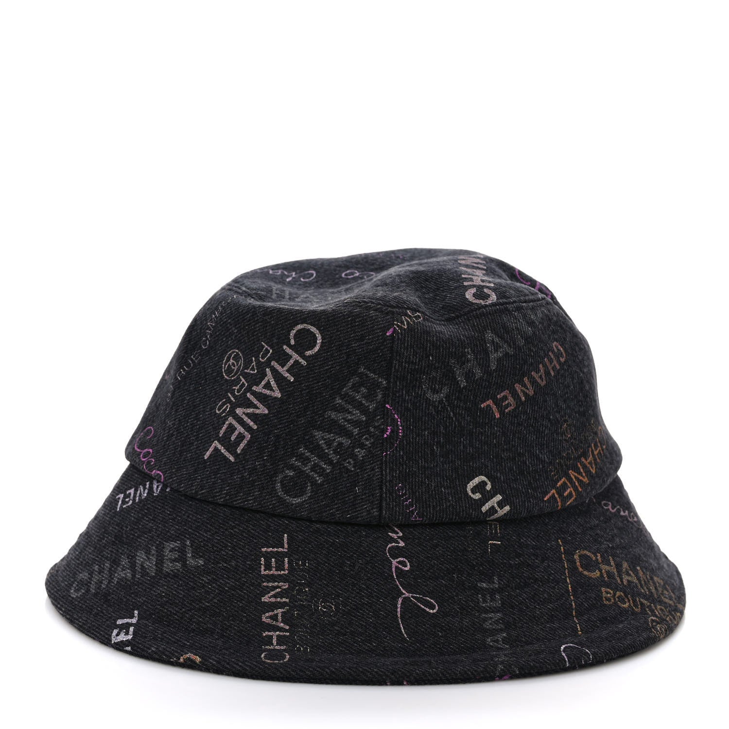 Chanel Denim Mood Cloche Bucket Hat M Black 6 of 8