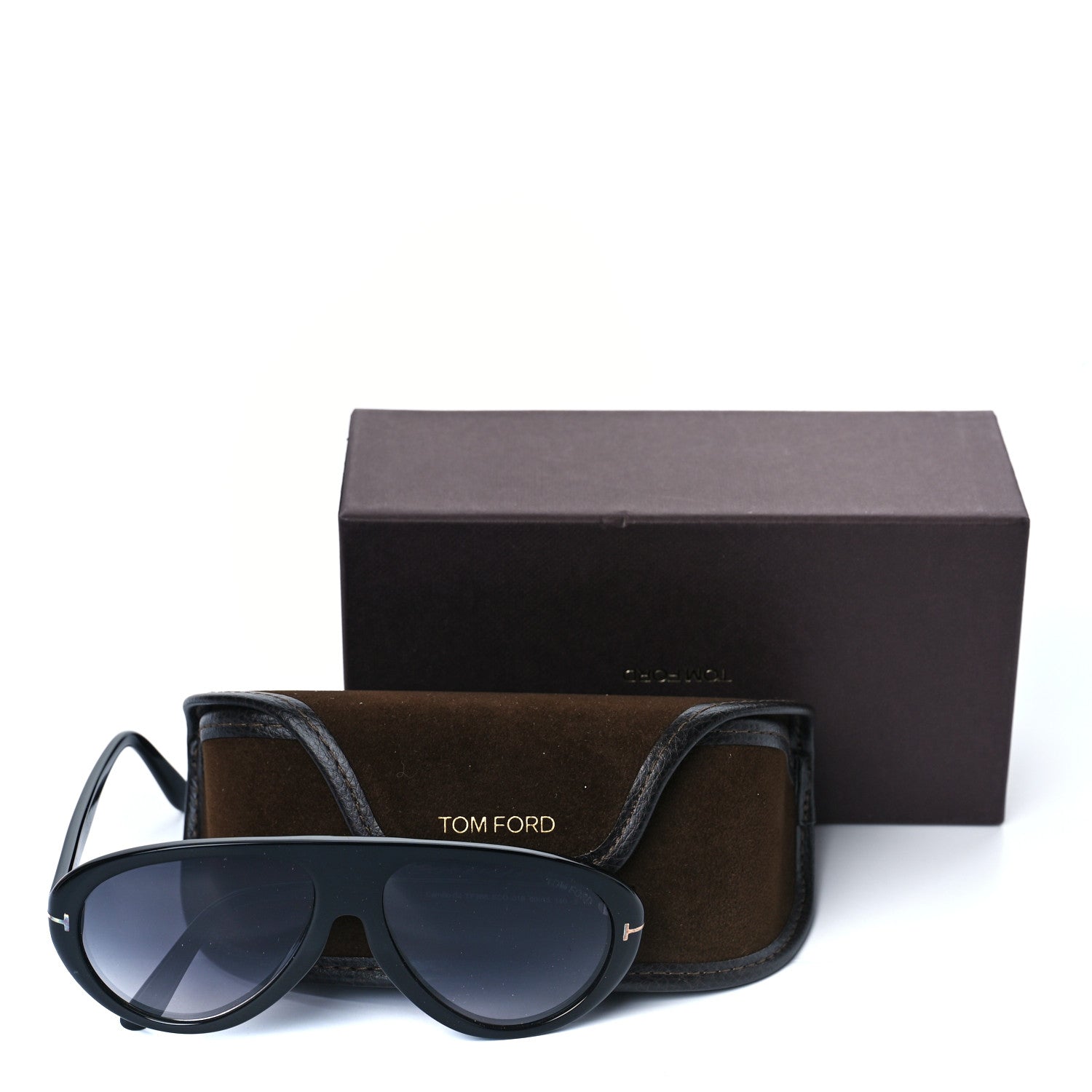 Tom Ford Acetate Pilot Sunglasses TF988 Black 7 of 7