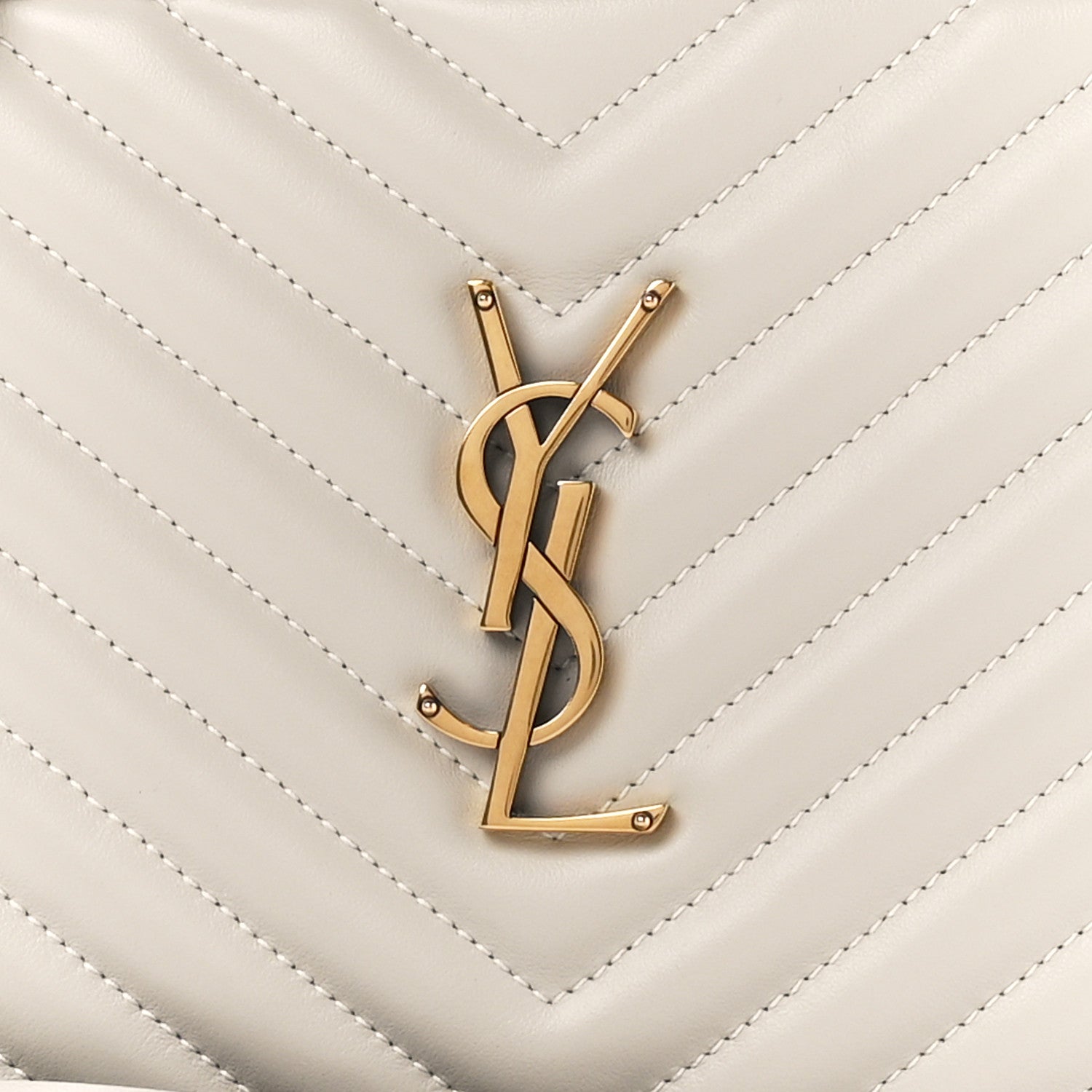 Saint Laurent Calfskin Matelasse Monogram Lou Camera Bag Crema Soft 8 of 12