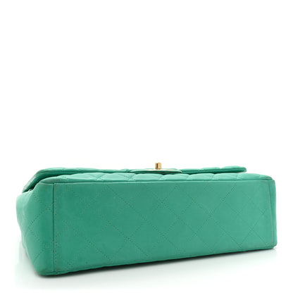 Chanel Lambskin Quilted Maxi Double Flap Green 4 of 20