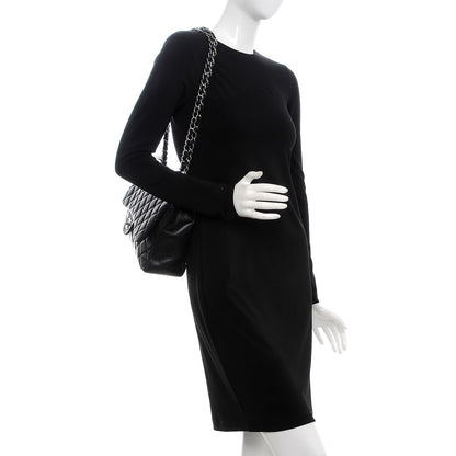 Chanel Lambskin Quilted Jumbo Single Flap Black 3 of 11