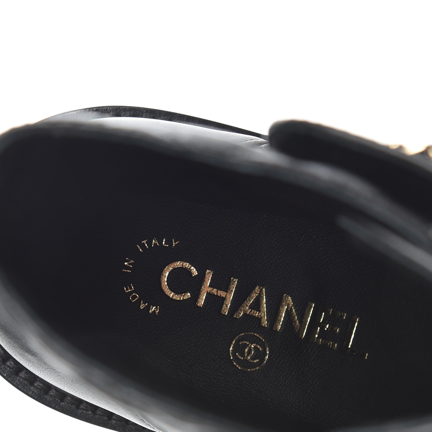 Chanel Shiny Lambskin Quilted Lace Up Combat Boots 39 Black 8 of 10