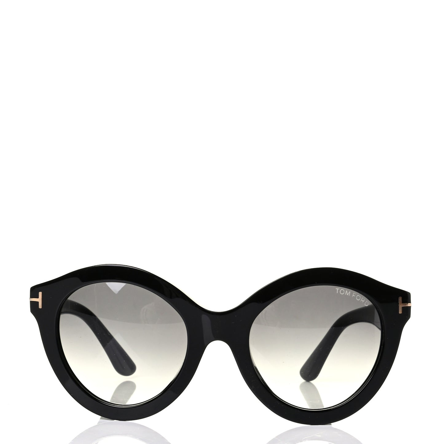 Acetate Chiara Round Sunglasses TF359 Black