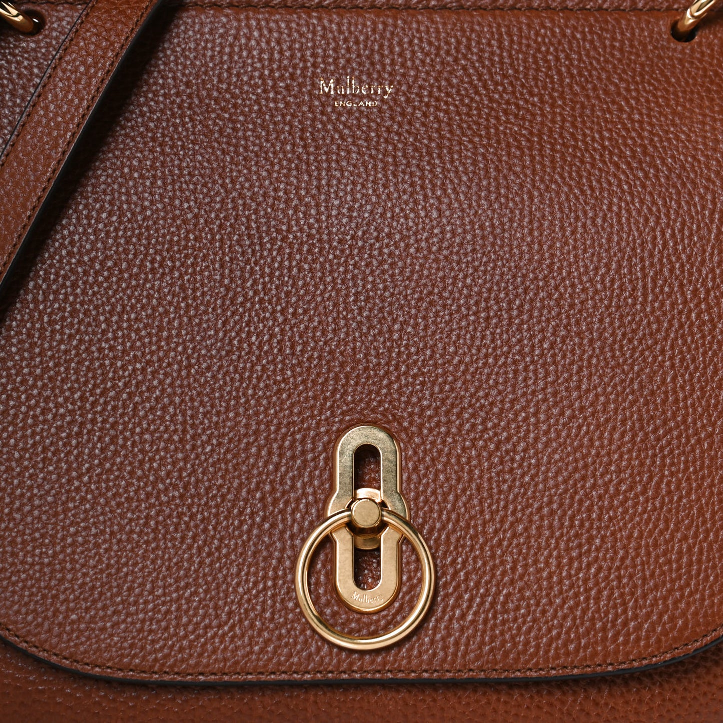 Small Classic Grain Calfskin Amberley Satchel Oak