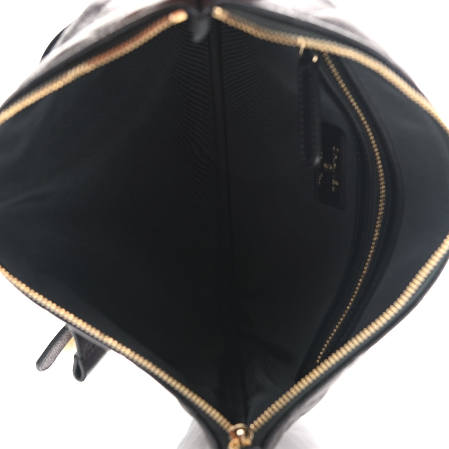 Iridescent Caviar Medium Night by the C Pouch Clutch Black