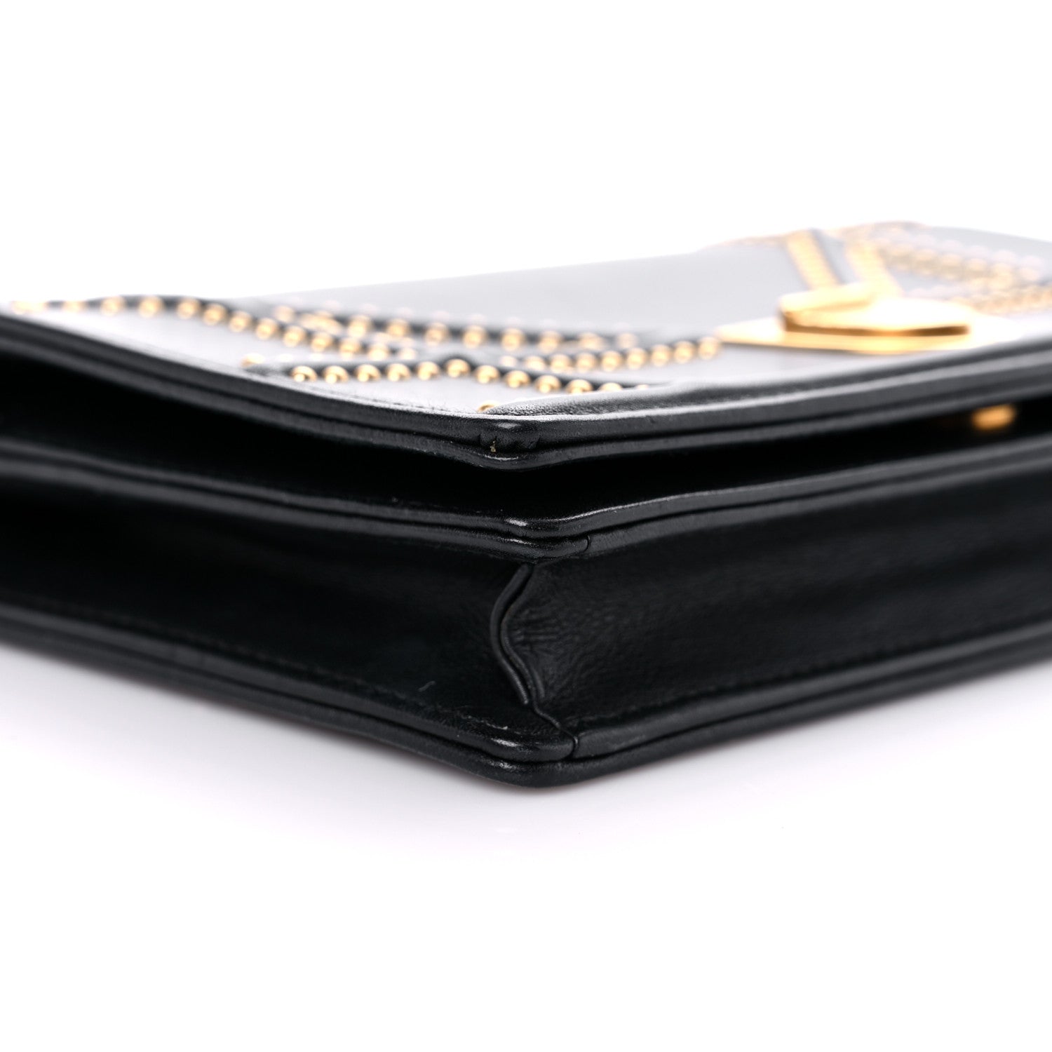 Christian Dior Lambskin Studded Micro Diorama Flap Bag Black 7 of 18