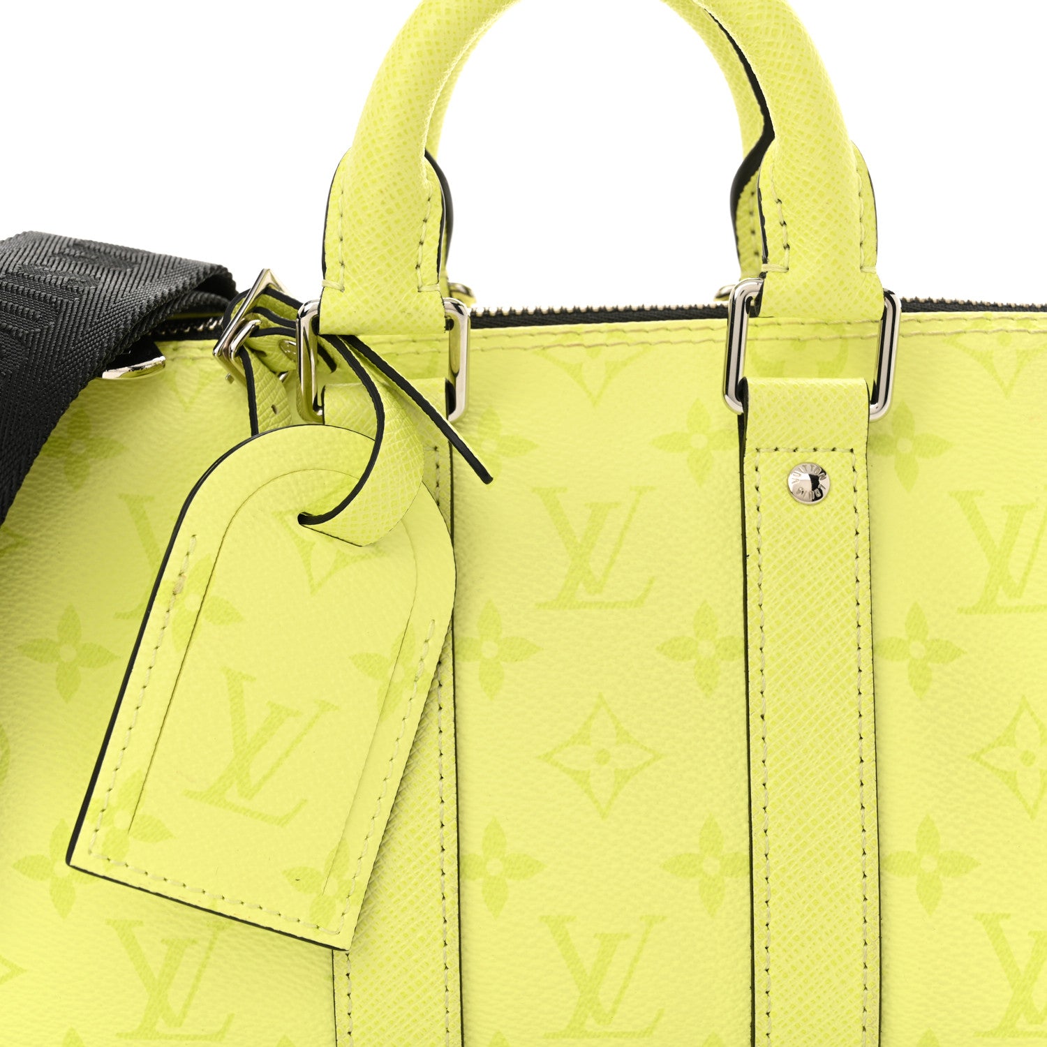 Louis Vuitton Taigarama Keepall Bandouliere 25 Lemon Yellow 7 of 10