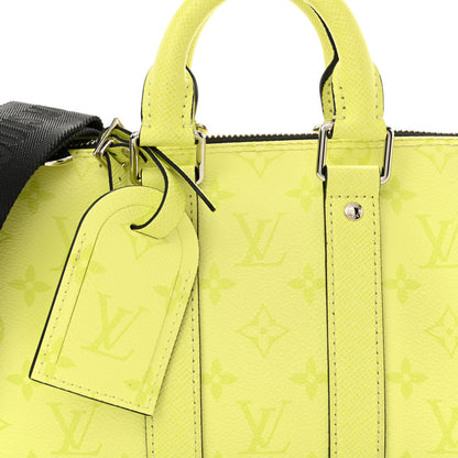Louis Vuitton Taigarama Keepall Bandouliere 25 Lemon Yellow 7 of 10