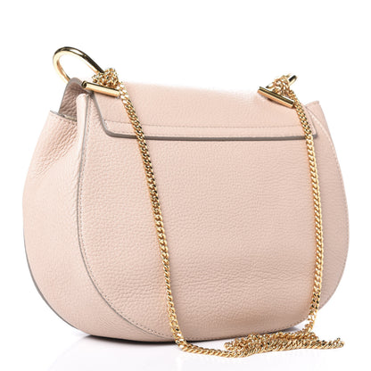 Chloe Grained Lambskin Drew Shoulder Bag Cement Pink 3 of 9