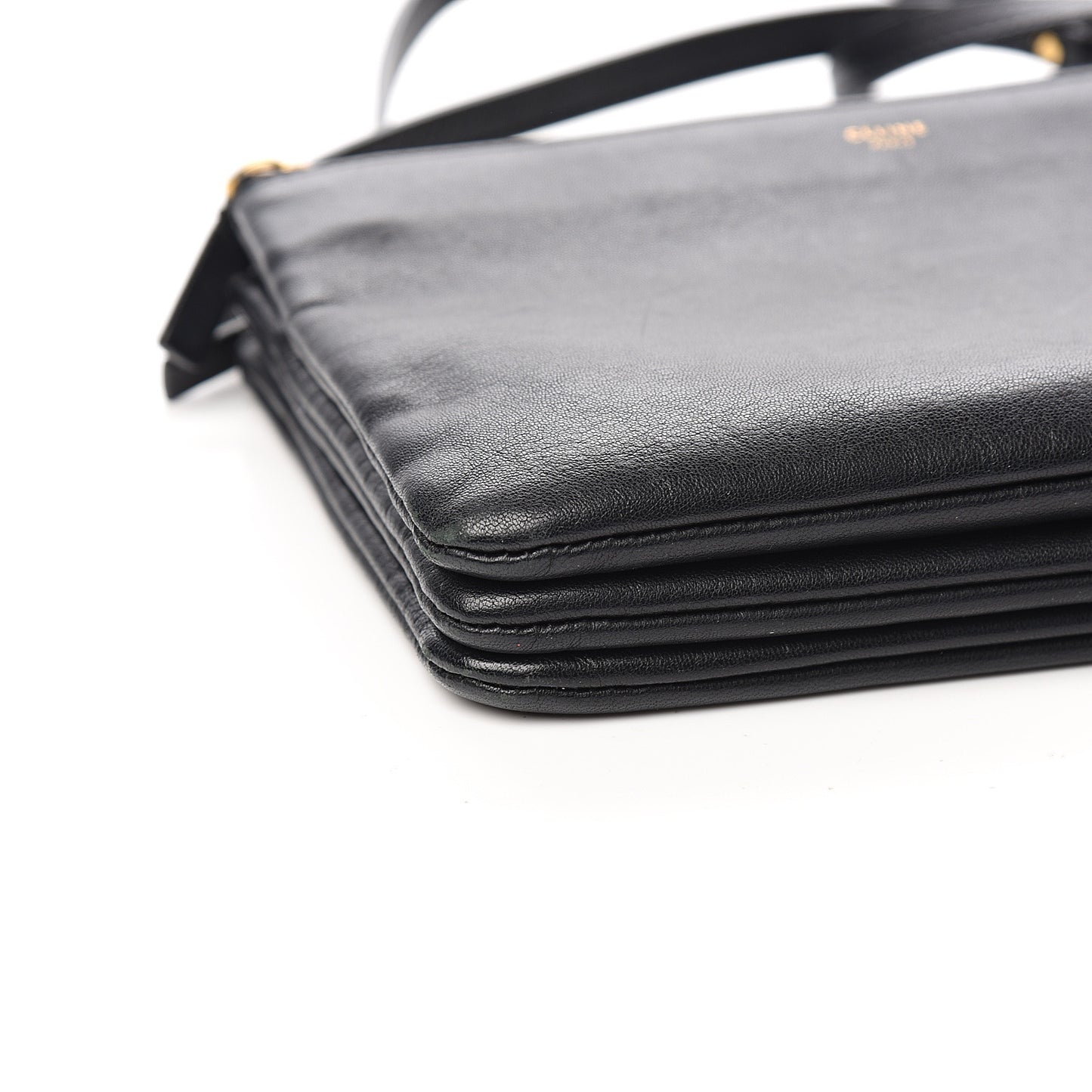 Lambskin Small Trio Crossbody Bag Black