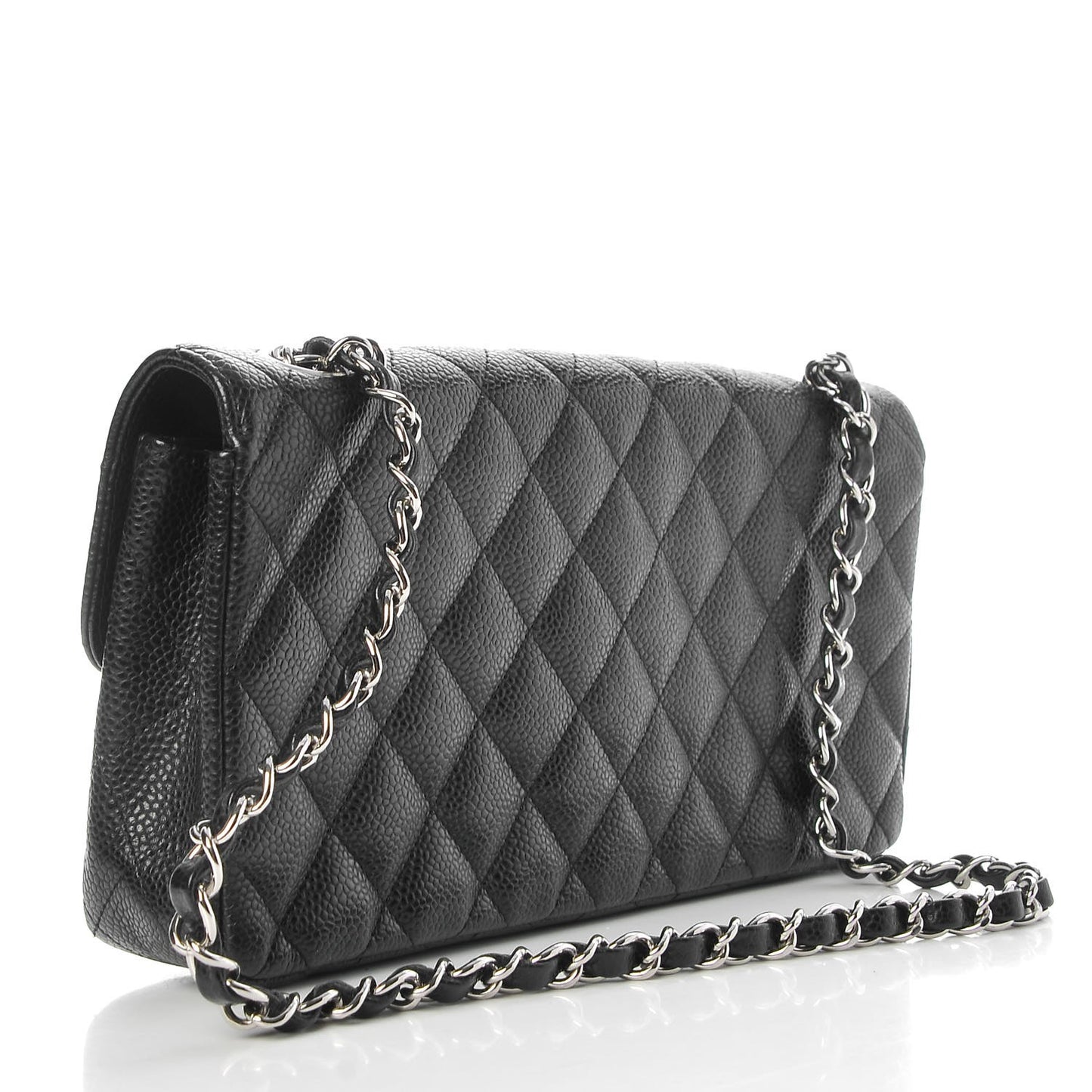 Caviar Quilted East West Flap Black