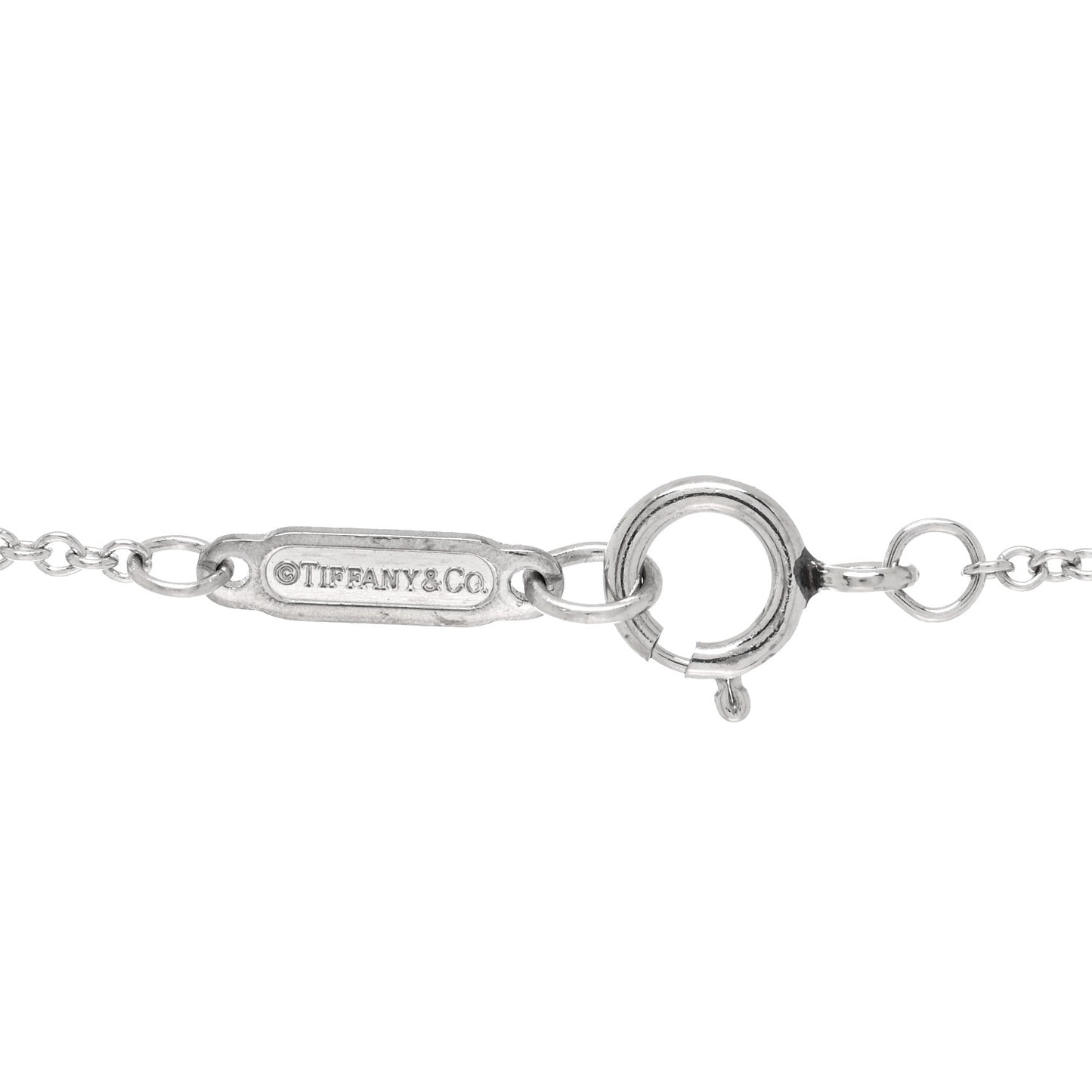 Platinum Diamond Round Lock Pendant Necklace