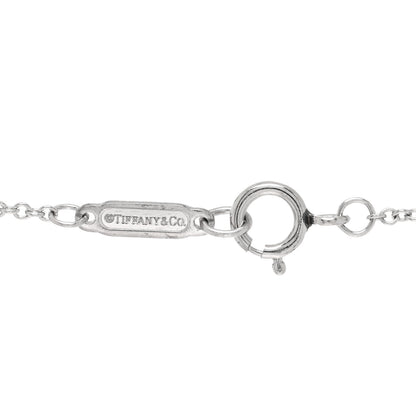 Tiffany Platinum Diamond Round Lock Pendant Necklace 5 of 5