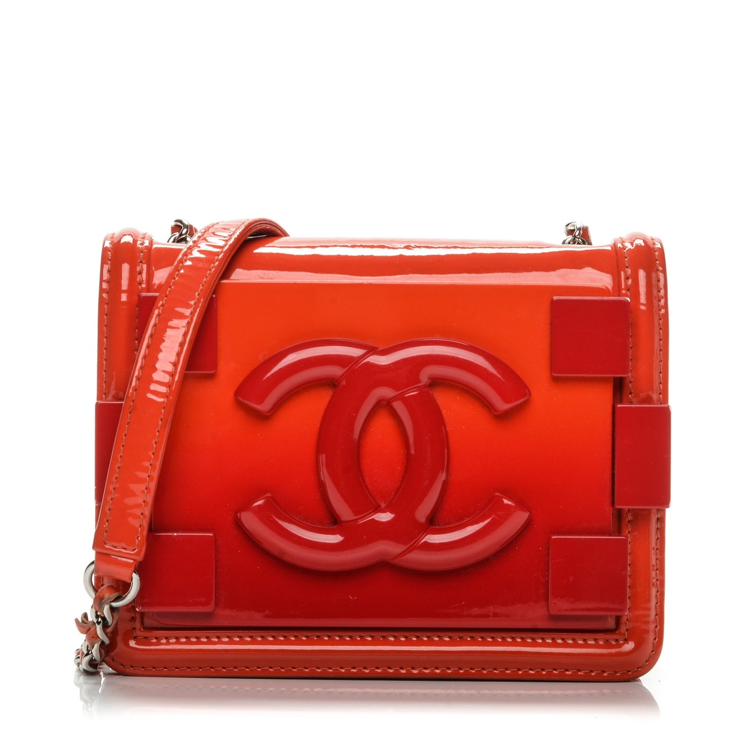Plexiglass Patent Mini Boy Brick Flap Orange Red
