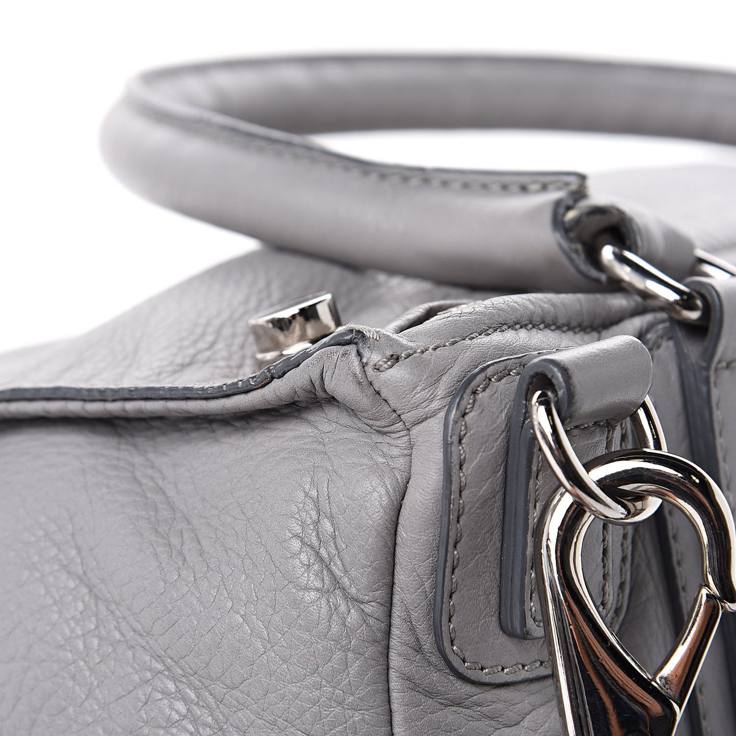 Calfskin Medium Bolt Stud Pandora Pearl Grey