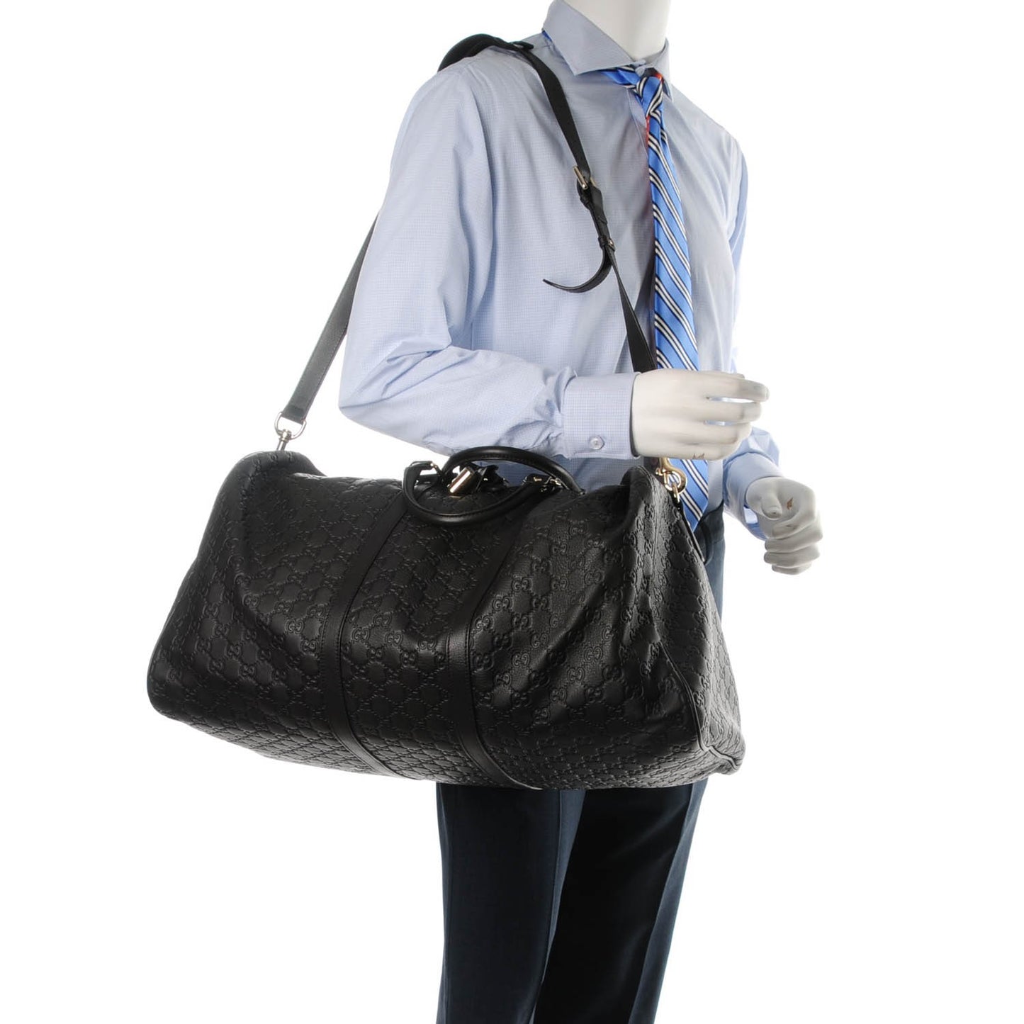 Guccissima Large Carry On Duffle Chocolate
