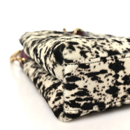 Chanel Pony Hair Printed Chic Lady Small Shopping Tote White Black 9 of 11