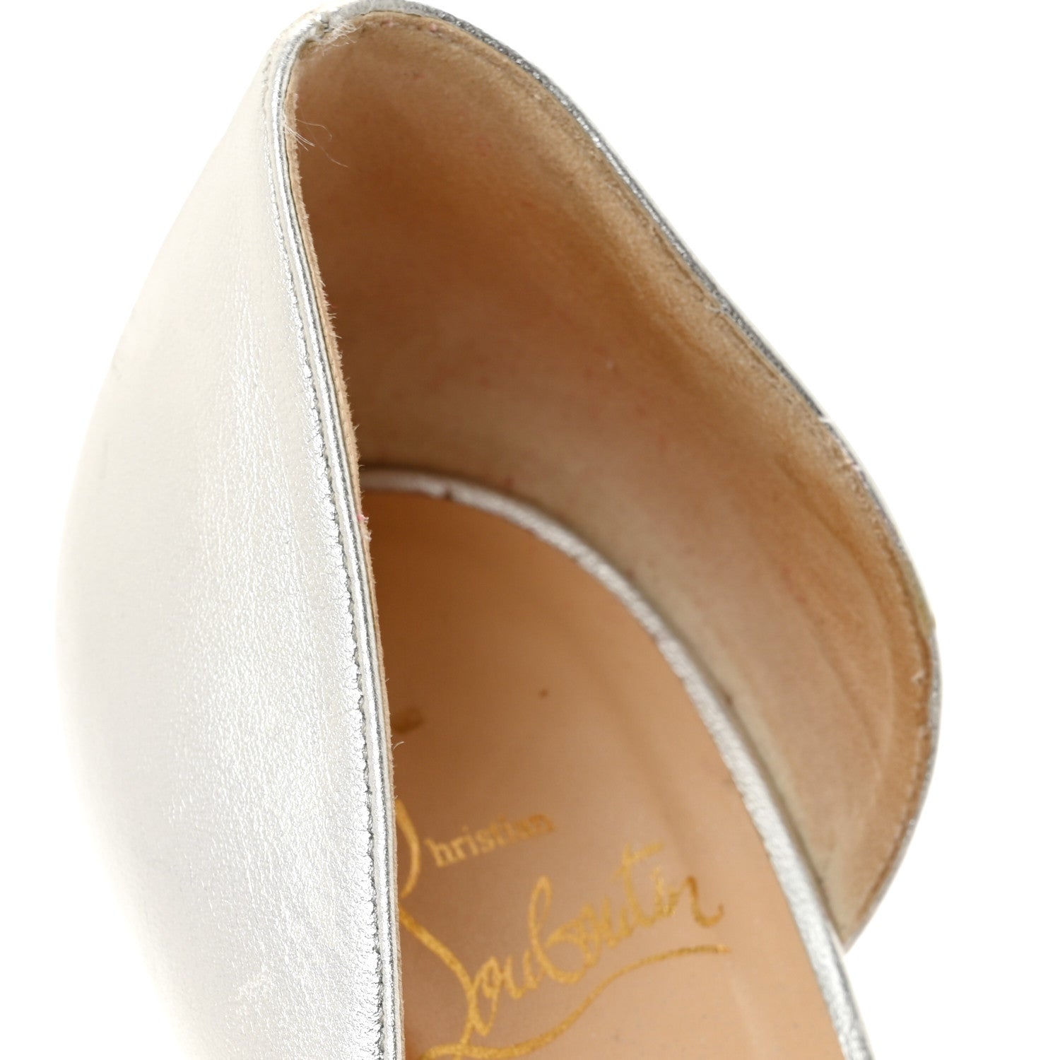 Christian Louboutin Metallic Calfskin Iriza 120 Pumps 40 Silver 10 of 10