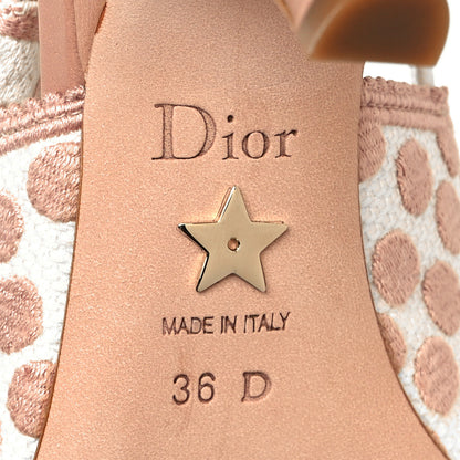 Christian Dior Fabric Ribbon Dot Embroidered J'adior Slingback 65mm Pumps 36 Rose De Ven 6 of 9