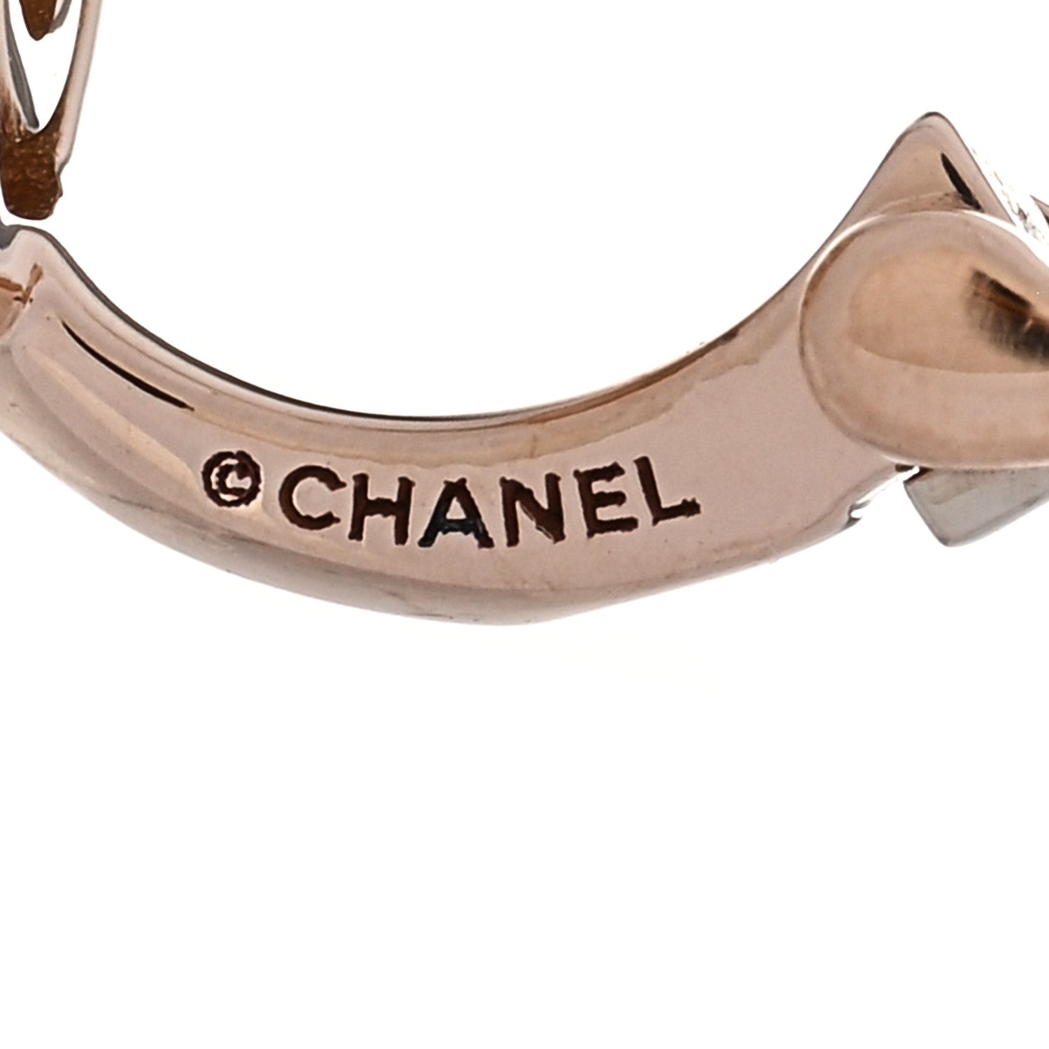 Chanel 18K Rose Gold Diamond Extrait de Camelia Earrings 5 of 5