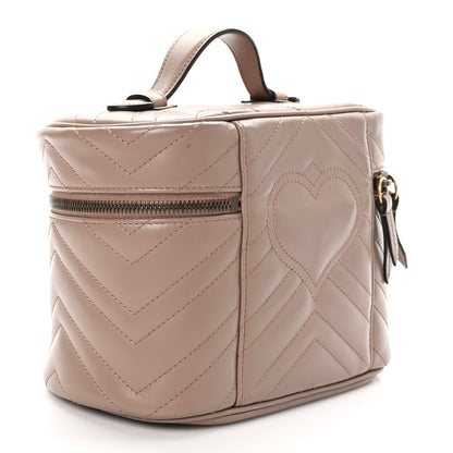 Gucci Calfskin Matelasse GG Marmont Vanity Cosmetic Case Porcelain Rose 3 of 12