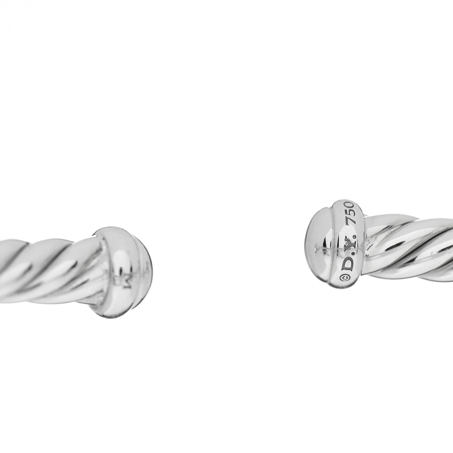 David Yurman 18K White Gold 4mm Cablespira Bracelet 4 of 4