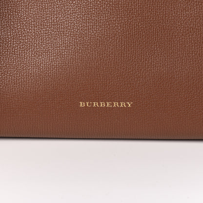Burberry Grainy Calfskin House Check Medium Banner Tote Tan 14 of 14