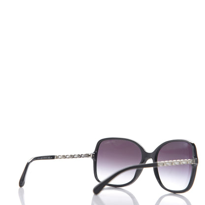 Chanel Lambskin Square Chain Sunglasses 5210-Q Black 4 of 8