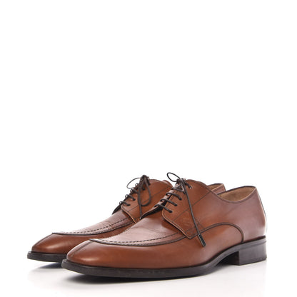 Louis Vuitton Calfskin Mens Derby Shoes 8.5 Brown 3 of 9
