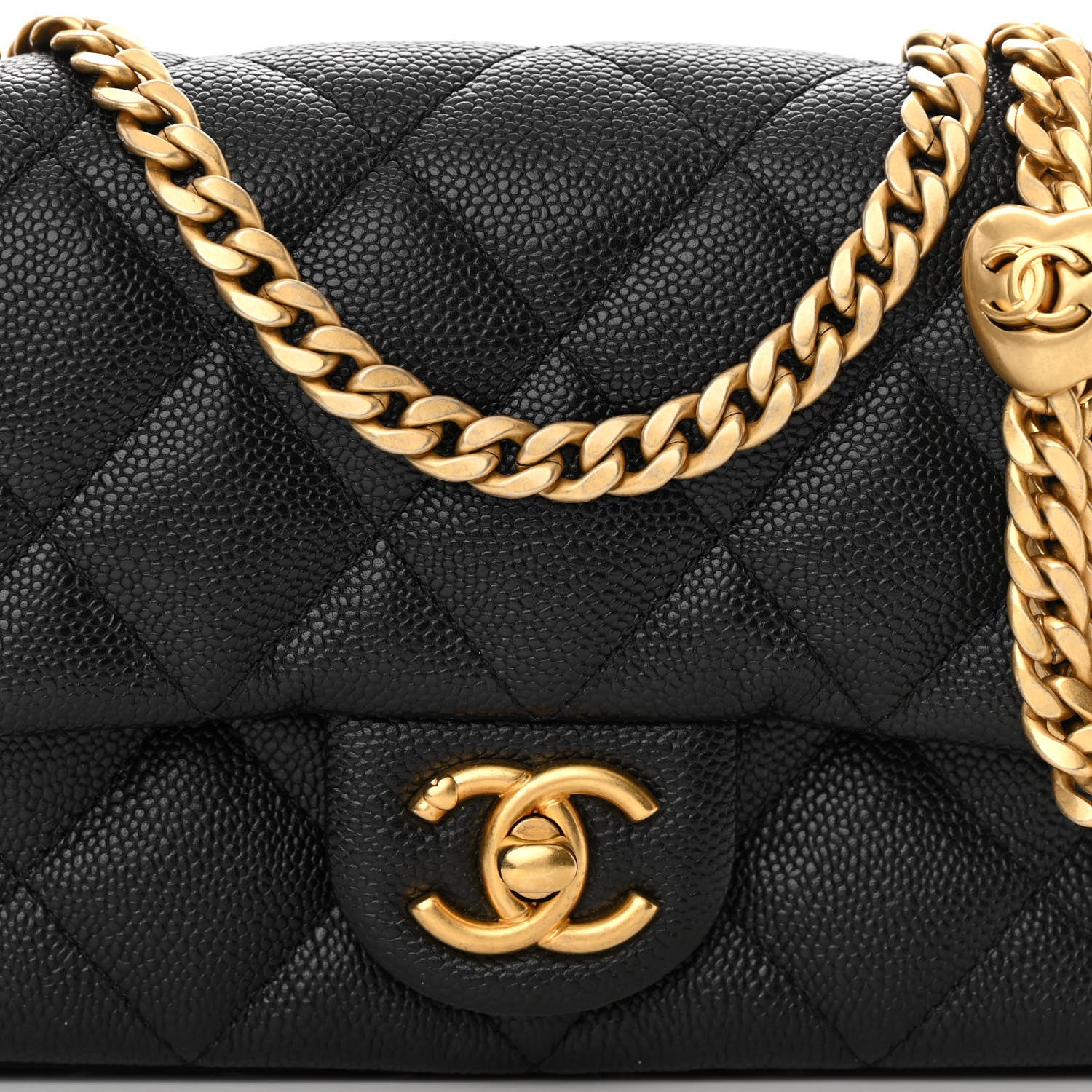 Chanel Caviar Quilted Mini Sweetheart Rectangular Flap Black 8 of 11