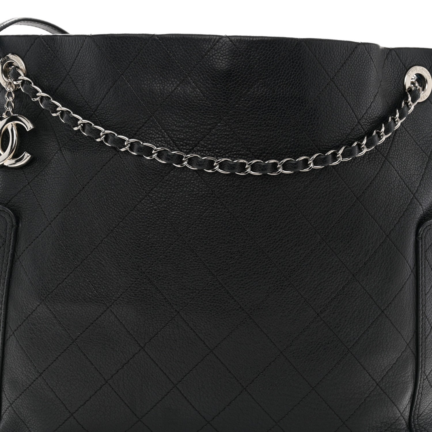 Chanel Caviar Stitched Medium CC Pocket Hobo Black 8 of 11