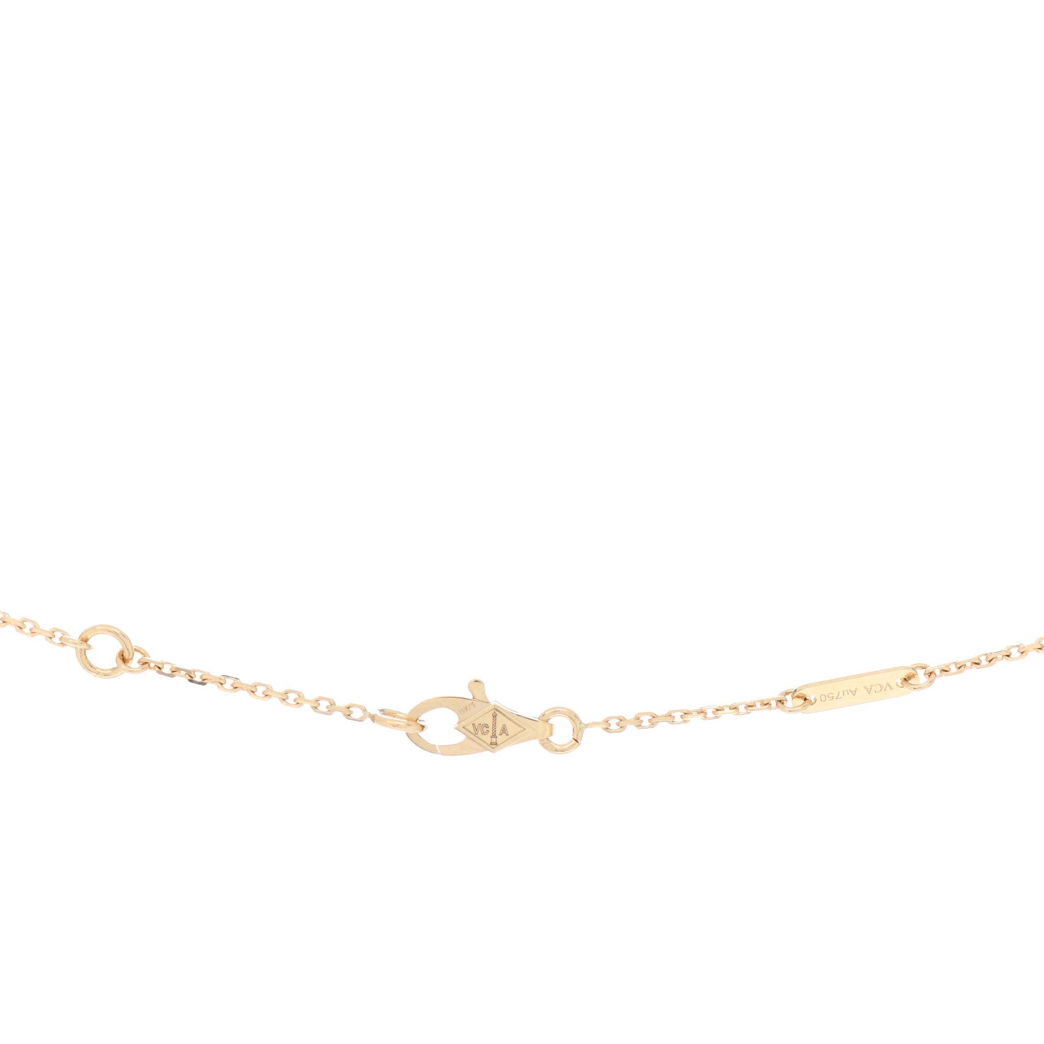 Van Cleef & Arpels 18K Yellow Gold Diamond Mini Frivole Pendant Necklace 4 of 5