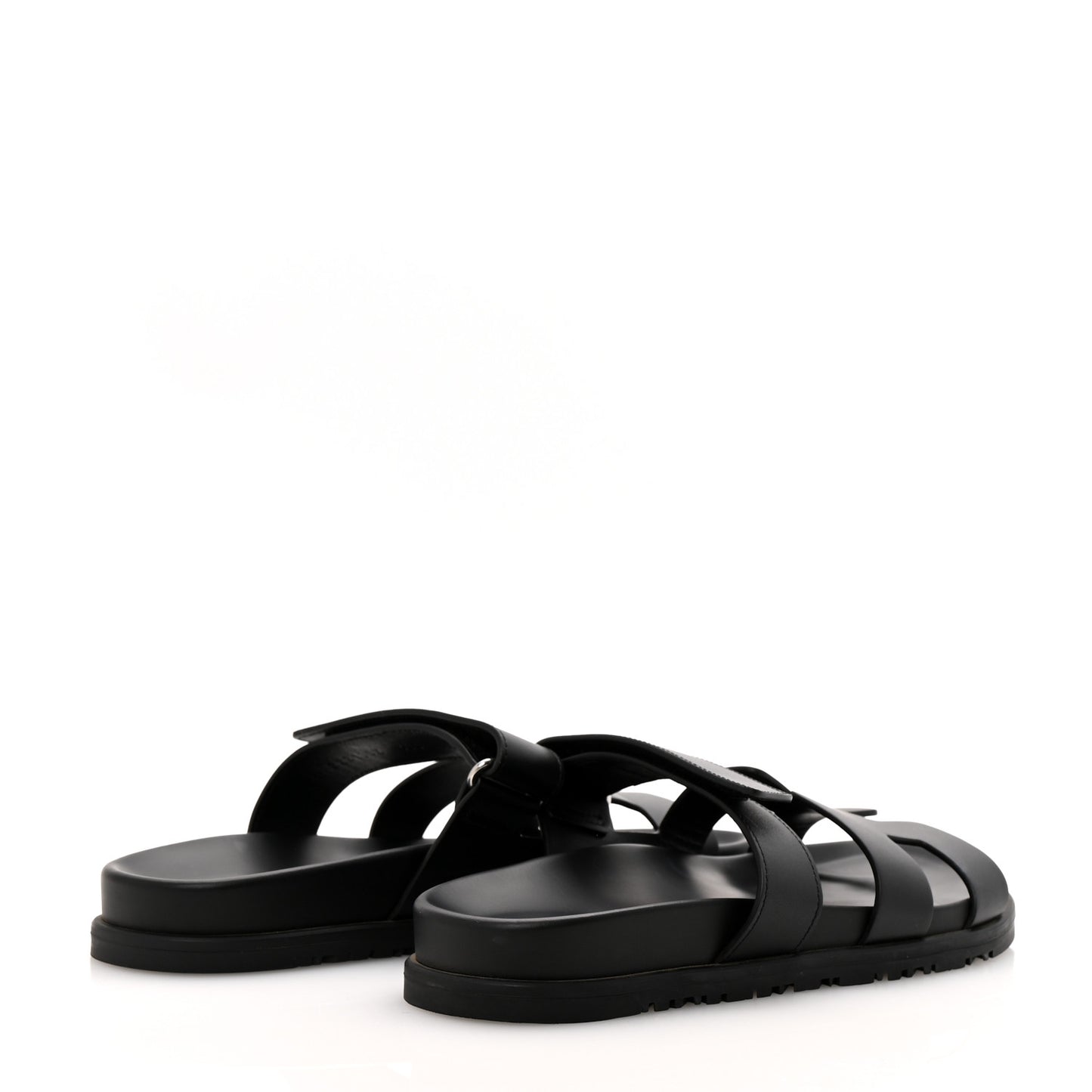 Calfskin Womens Chypre Sandals 38.5 Black