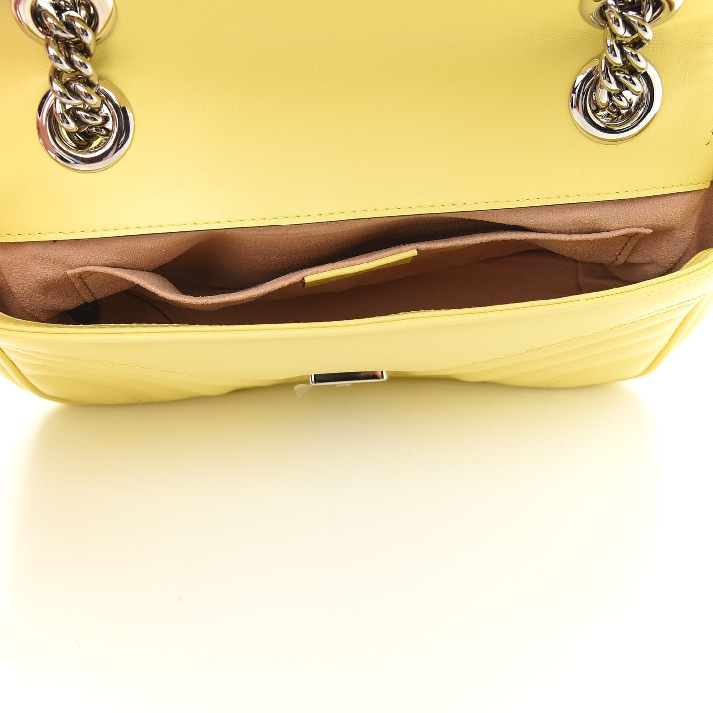 Calfskin Matelasse Mini GG Marmont Shoulder Bag Banana