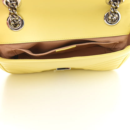 Gucci Calfskin Matelasse Mini GG Marmont Shoulder Bag Banana 5 of 9