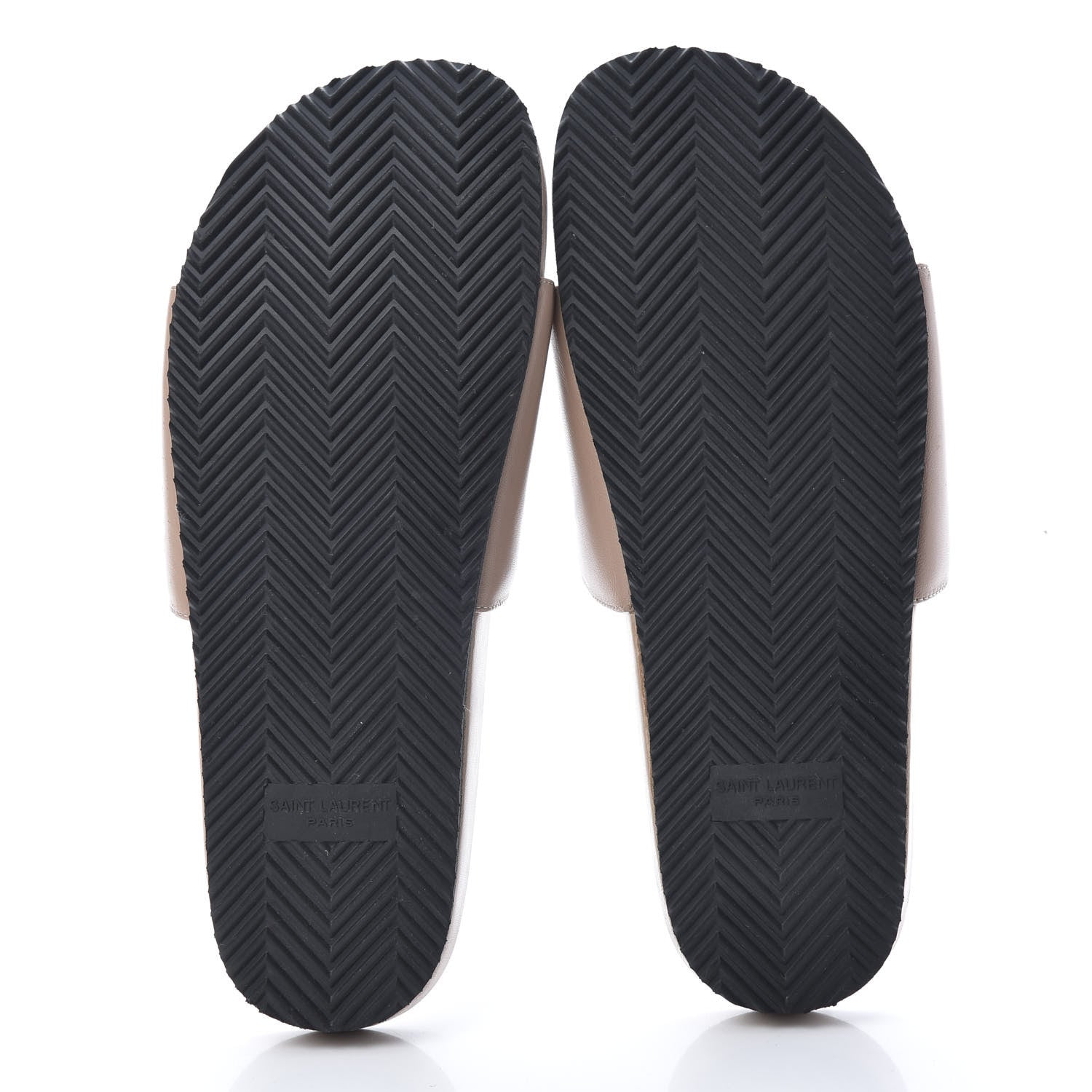Saint Laurent Lambskin Joan Slide Sandals 40 Nude 5 of 9