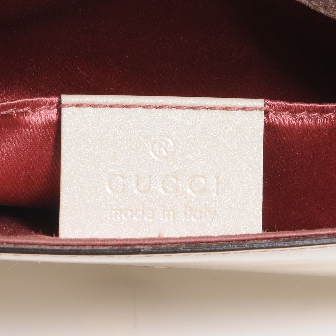 Gucci Patent Glitter Buckle Clutch Ivory 6 of 7