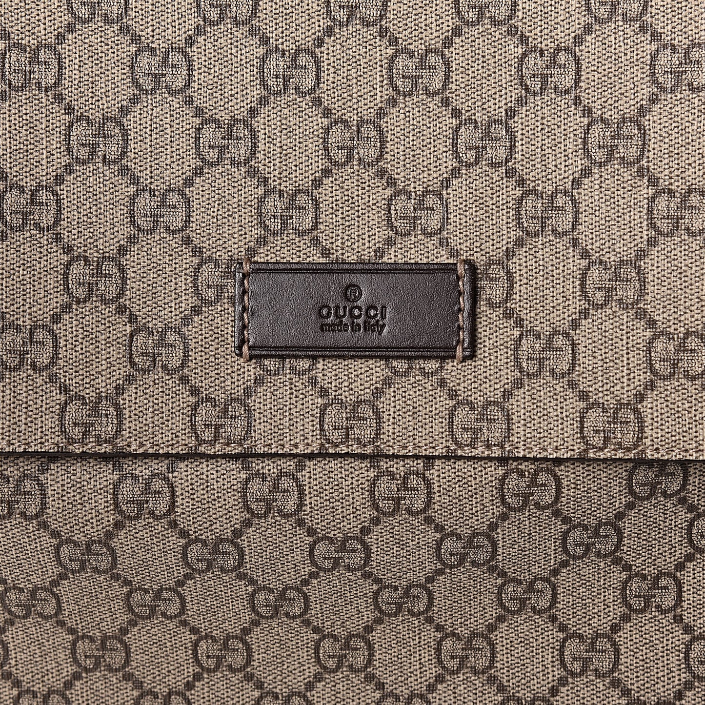GG Plus Monogram Messenger Diaper Bag Dark Brown
