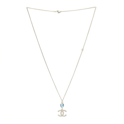 Chanel Pearl Crystal CC Pendant Necklace Gold 4 of 6