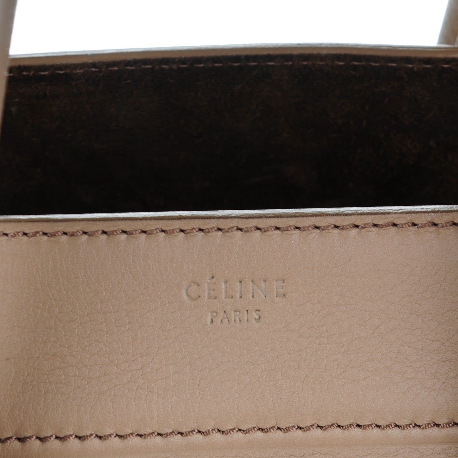 Celine Supple Calfskin Medium Phantom Luggage Beige 6 of 10