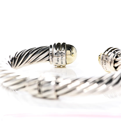 David Yurman Sterling Silver 14K Yellow Gold 10mm Cable Classics Bracelet 4 of 4
