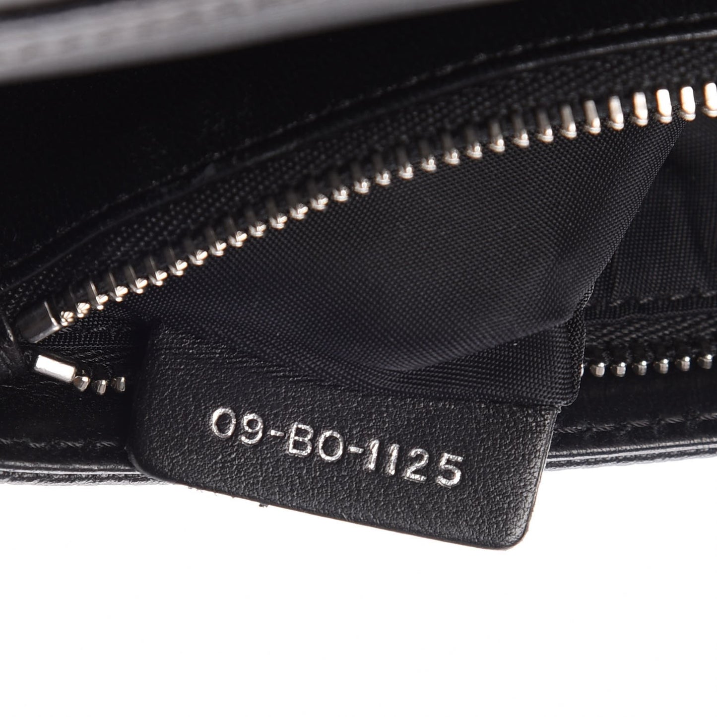Grained Calfskin Diorama Wallet on Chain Pouch Black