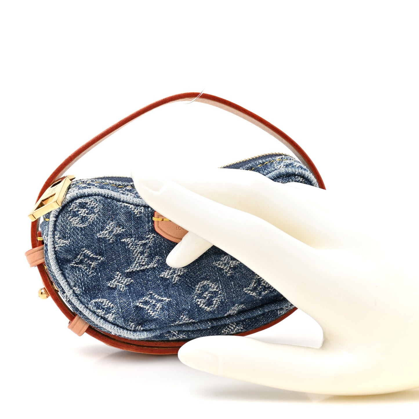 Monogram Denim Croissant Pochette Blue Blue
