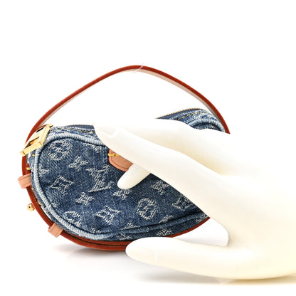Louis Vuitton Monogram Denim Croissant Pochette Blue Blue 2 of 9