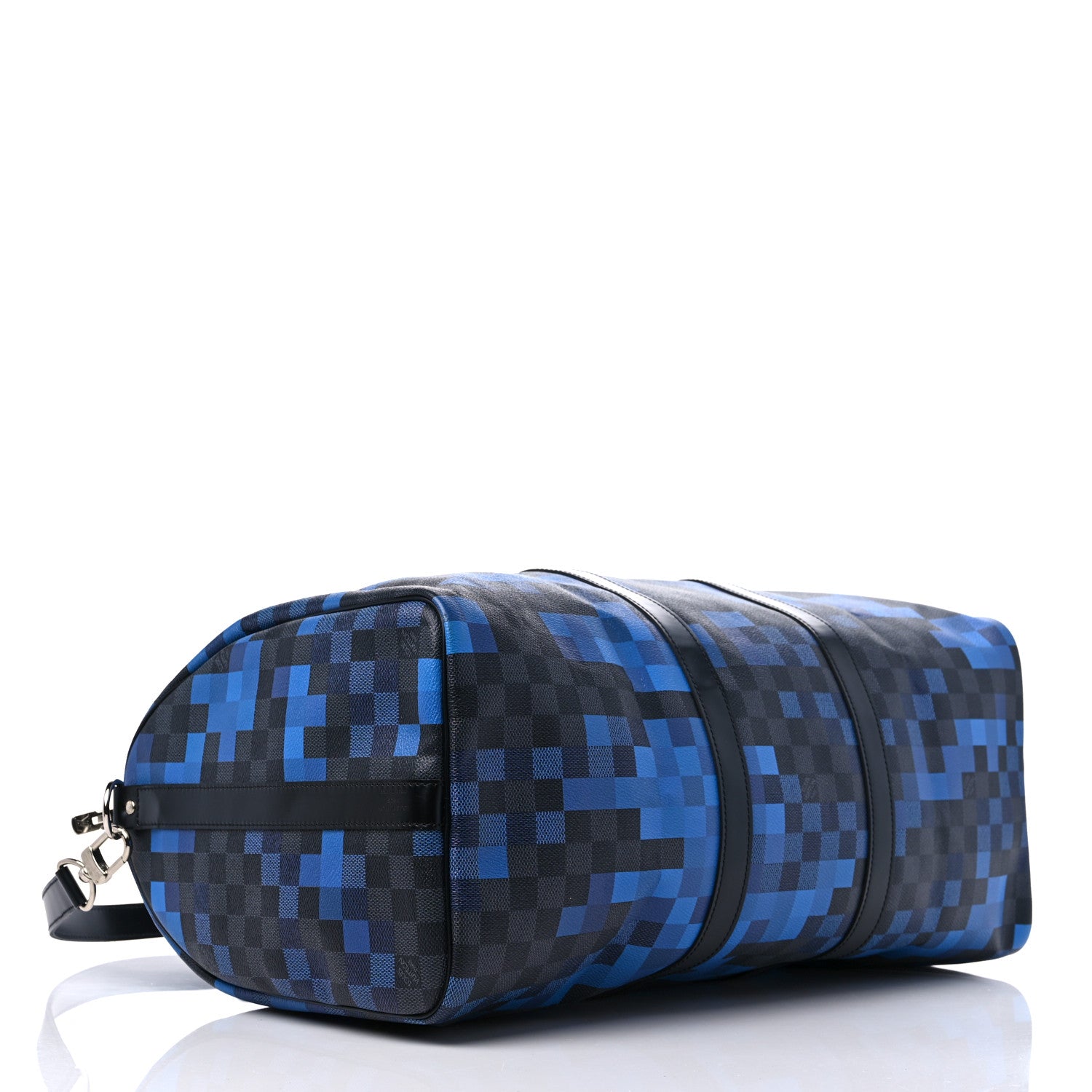 Louis Vuitton Damier Graphite Pixel Keepall Bandouliere 50 Blue 3 of 10