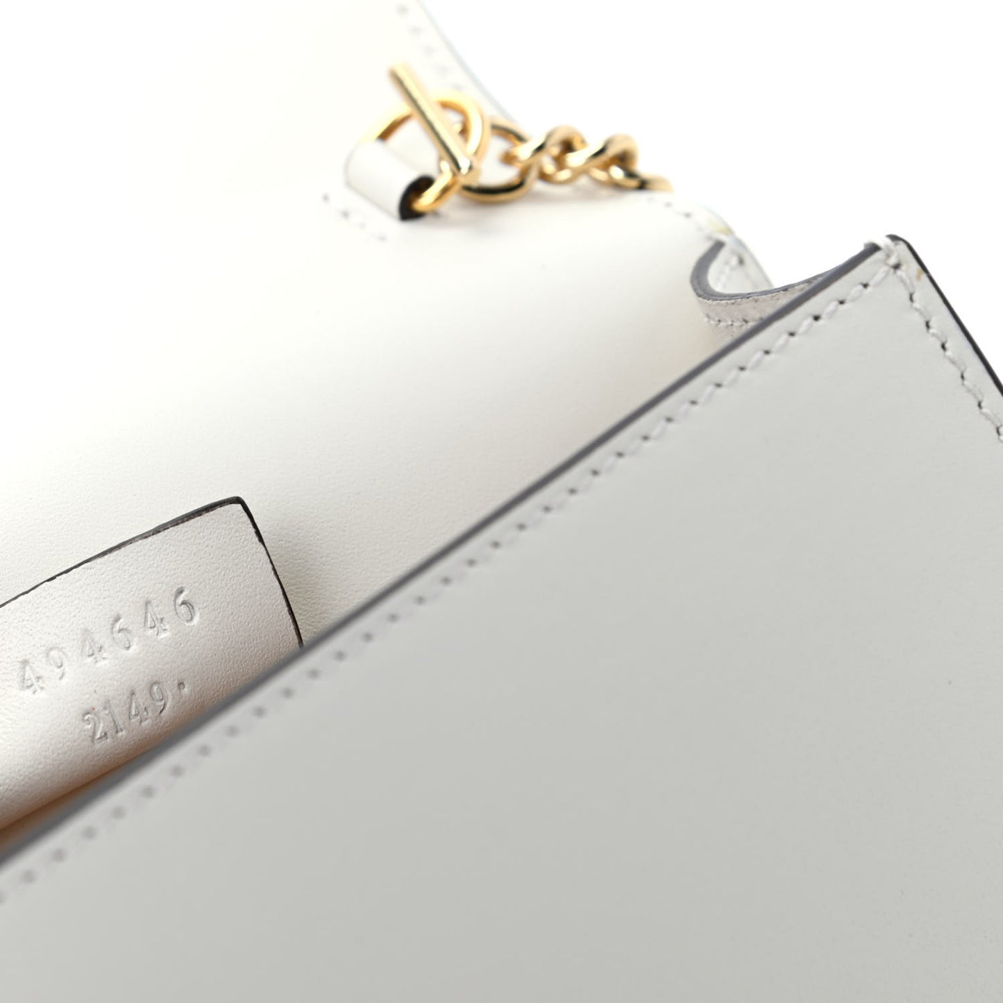 Calfskin Super Mini Sylvie Chain Shoulder Bag White
