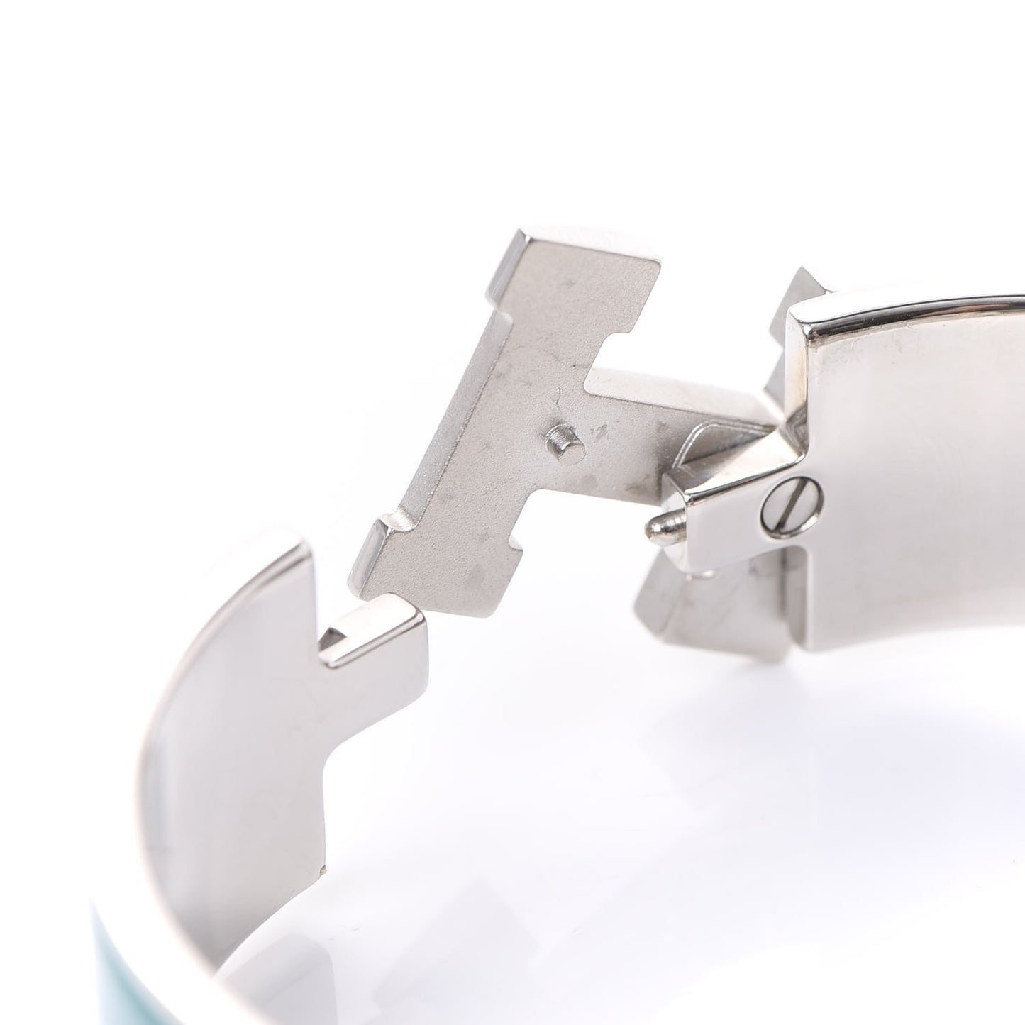 Enamel Wide Clic Clac H Bracelet GM Vert Bleuete